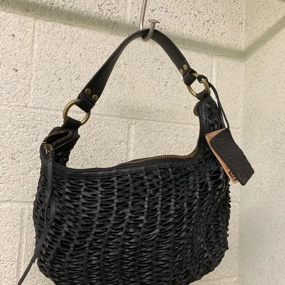 Linea Pelle Woven Leather Black Bag BNWT!! - Picture 14 of 16